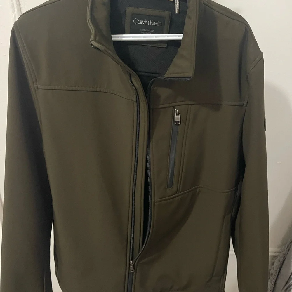 Calvin Klein Men's Dark Green Lightweight Jacket - Picture 1 of 4